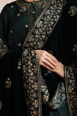 Cross stitch-3 PC Winter Dhanak Embroidred - V030