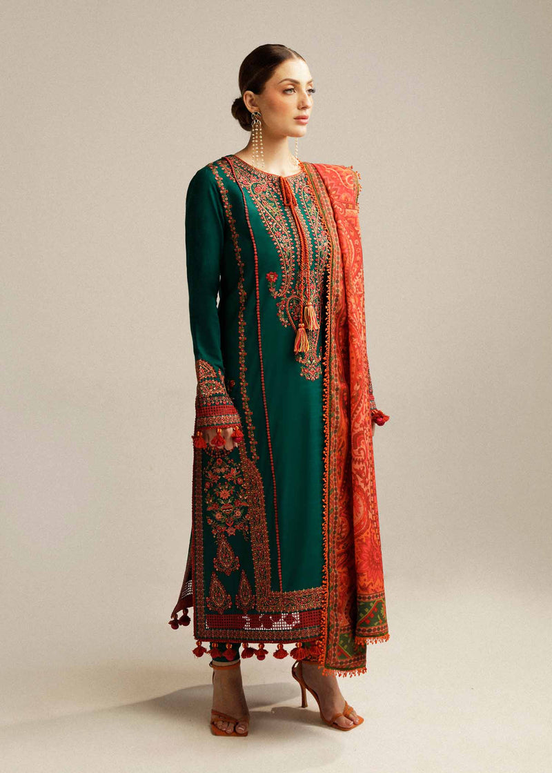 Hussain Rehar-3 PC Winter Dhanak Embroidred - V026