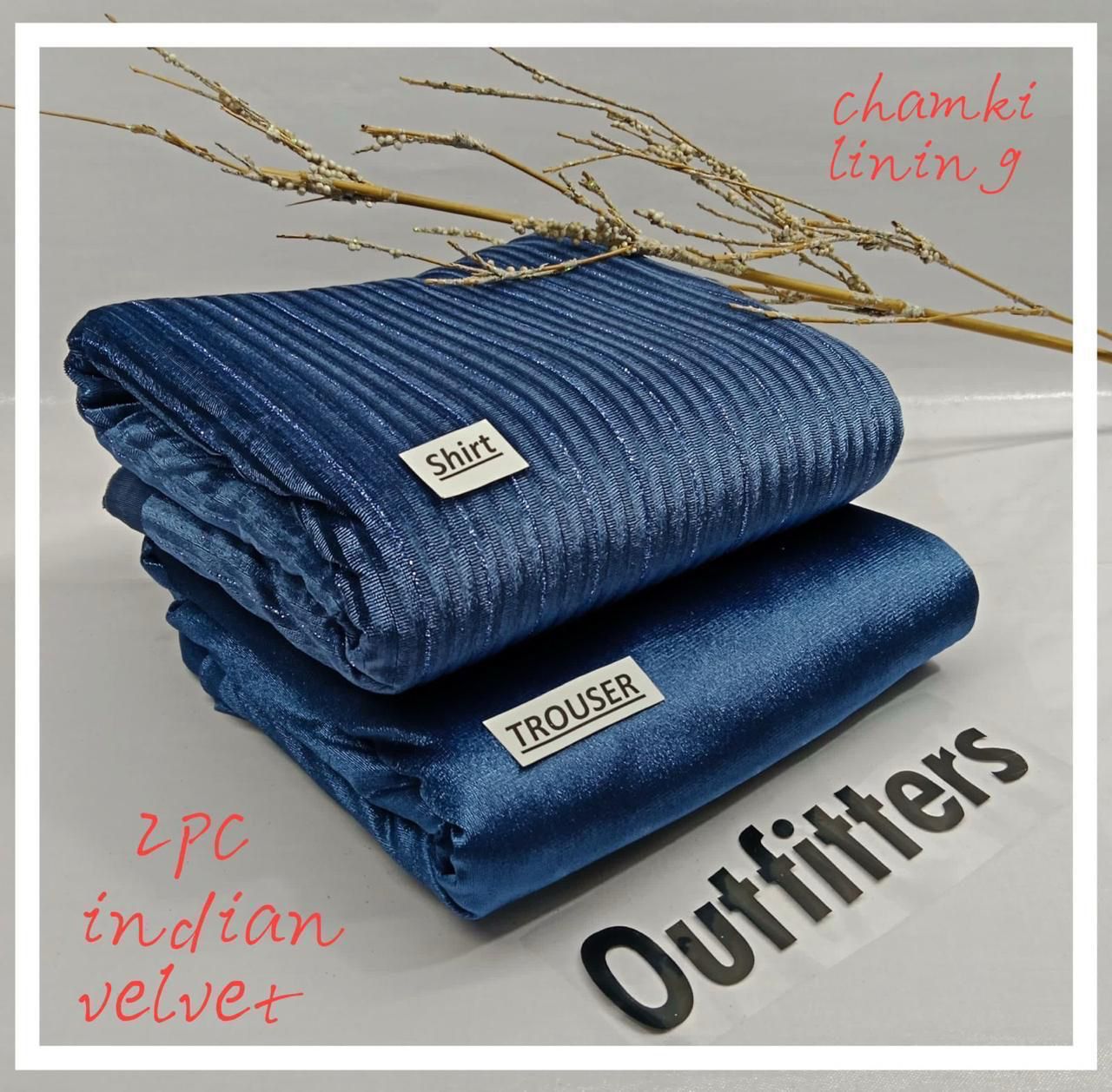 Indian velvet - 2 PC Chamki Velvet - V005