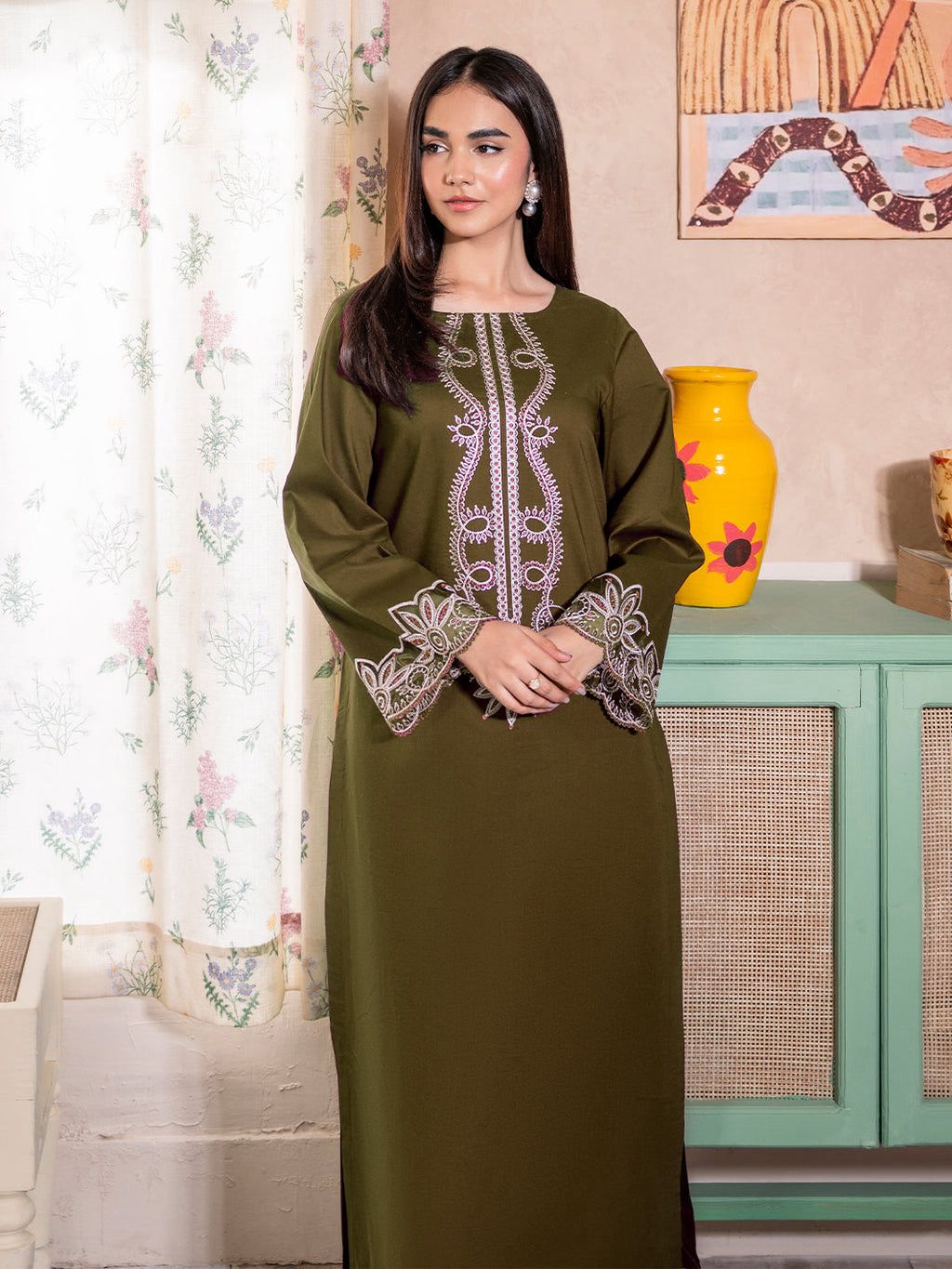 Urge - 2 PC Winter Dhanak Embroidred -V018