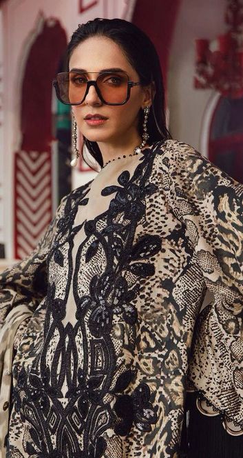 Maria B  -3 PC Winter  Silk Embroidred - V044