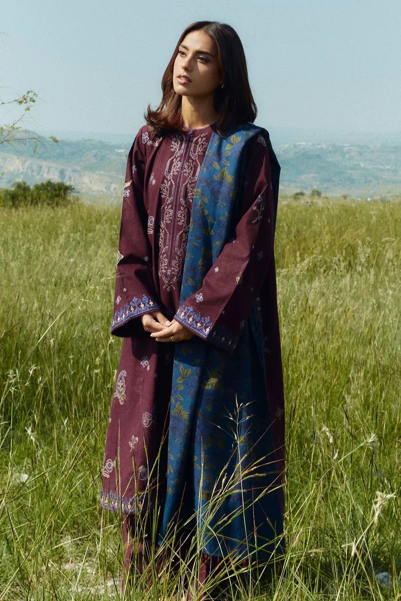 Coco by Zara SHAH Jahan-3 PC Winter Dhanak Embroidred - V033