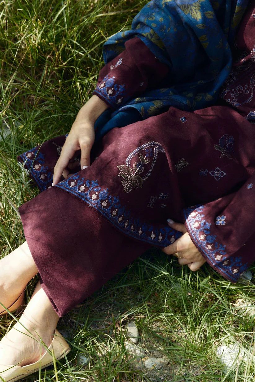 Coco by Zara SHAH Jahan-3 PC Winter Dhanak Embroidred - V033