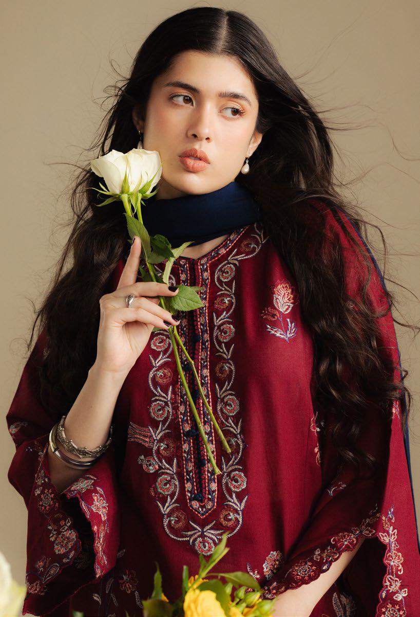 Coco by Zara Shah Jahan -3 PC Winter Dhanak Embroidred - V043