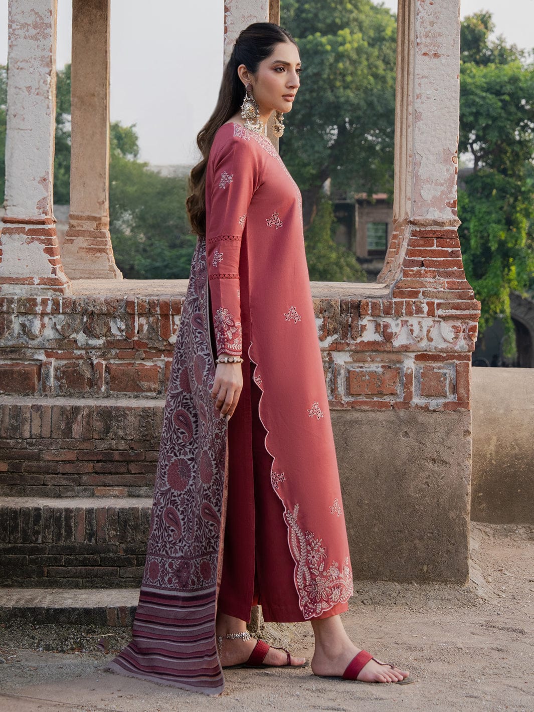 Aizel-3 PC Winter Dhanak Embroidred - V035