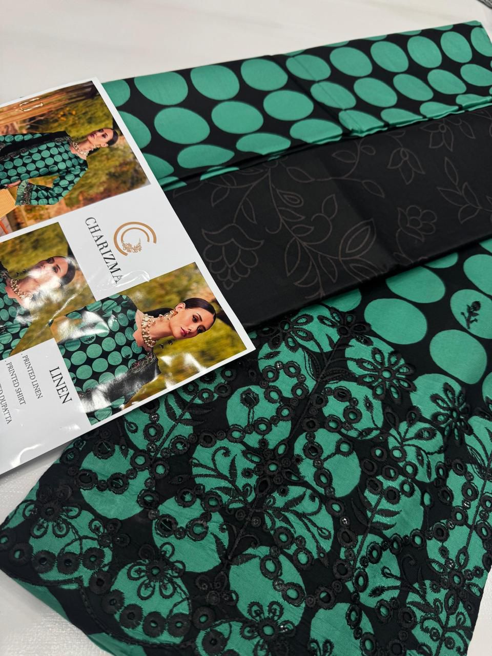 Linen-3pc Winter chikenkari Linen-V0108