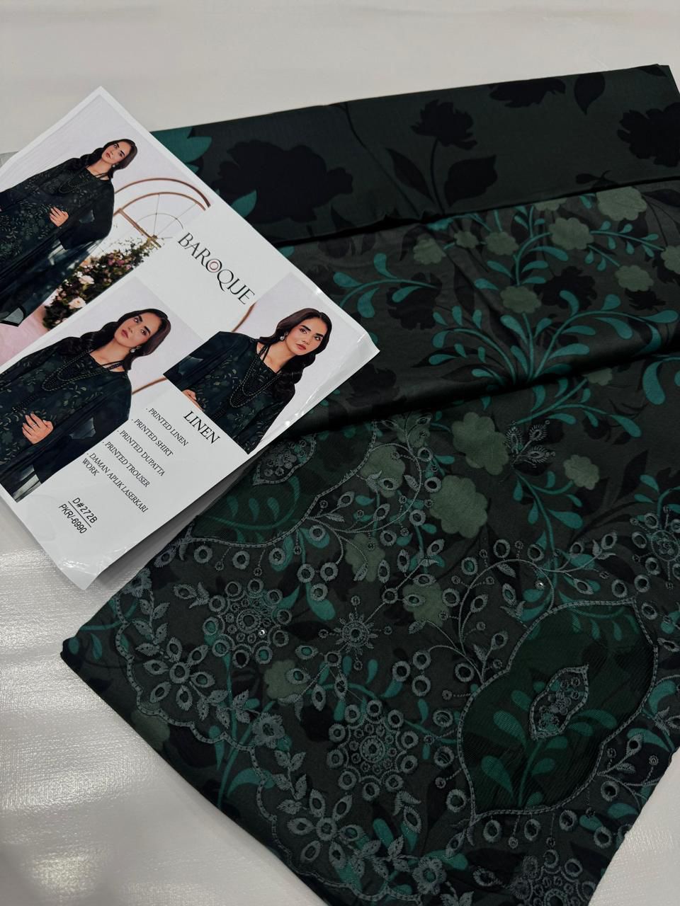 Linen-3pc Winter chikenkari Linen-V0105