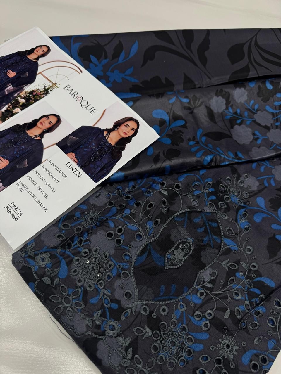 Linen-3pc Winter chikenkari Linen-V0104