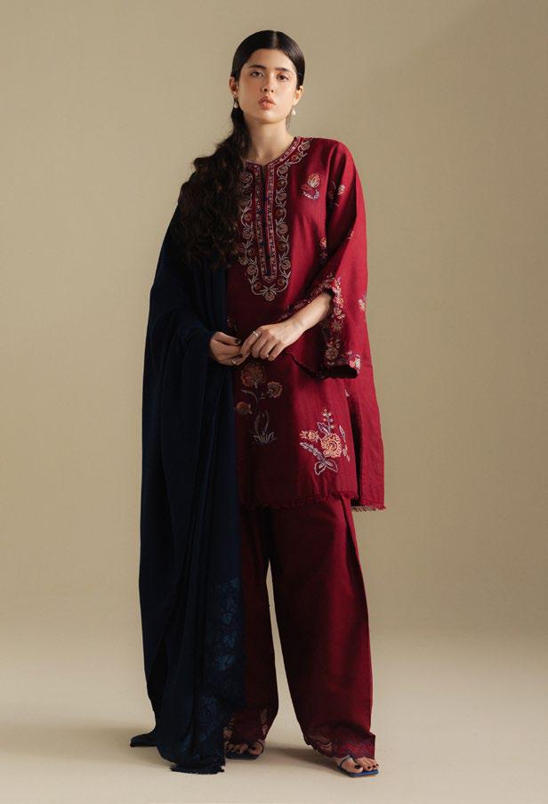 Coco by Zara Shah Jahan -3 PC Winter Dhanak Embroidred - V043